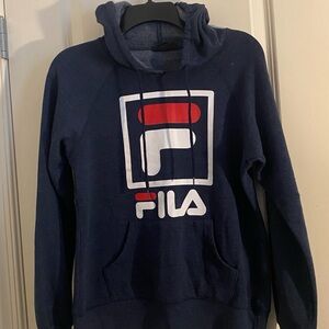 FILA women’s Navy Hooded Logo Sweatshirt
